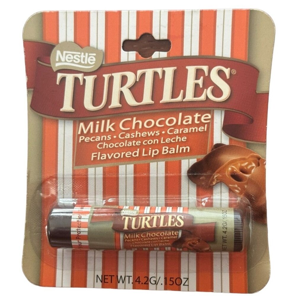 Vintage Lotta Luv Nestle Turtles Chocolate Pecan Cashew Caramel Scented Lip Balm